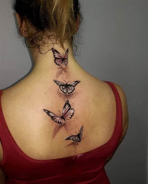 tatuajes de mariposas en la espalda baja|Tatuajes de Mariposas: Descubre su Belleza y。